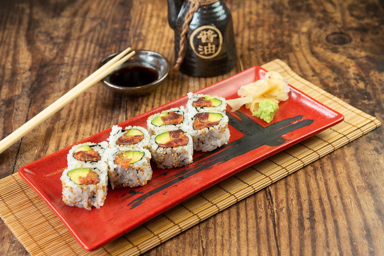 Sashimi and rolls